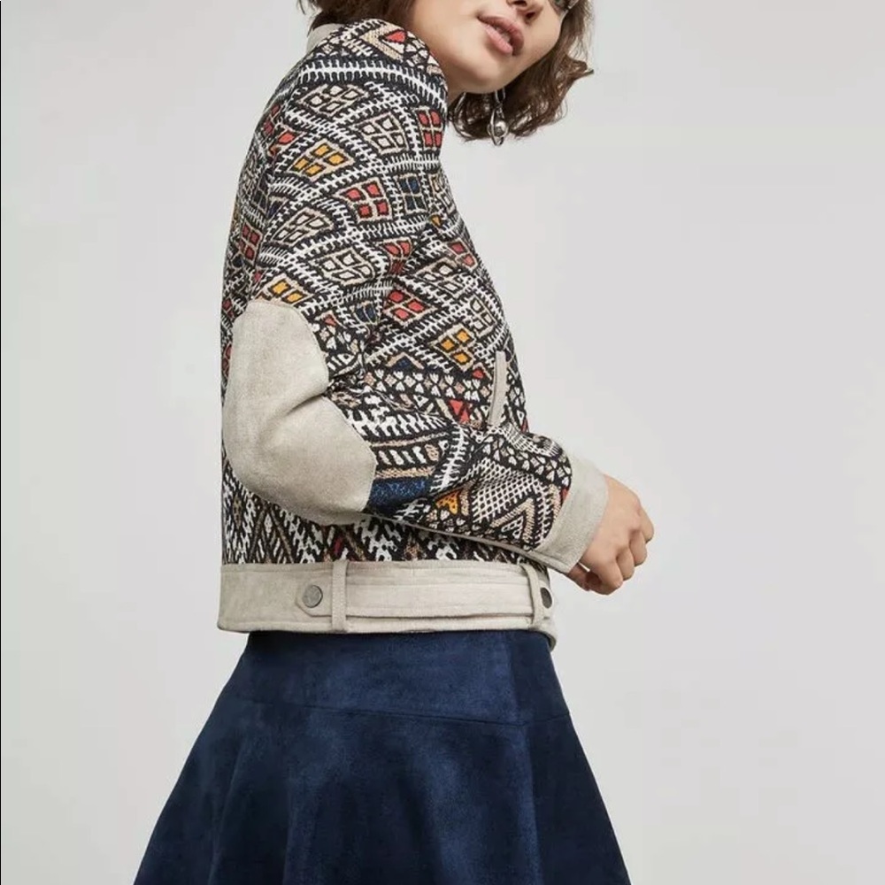 BCBGMaxAzria Multicolor Patterned Jacket - Picture 4 of 7